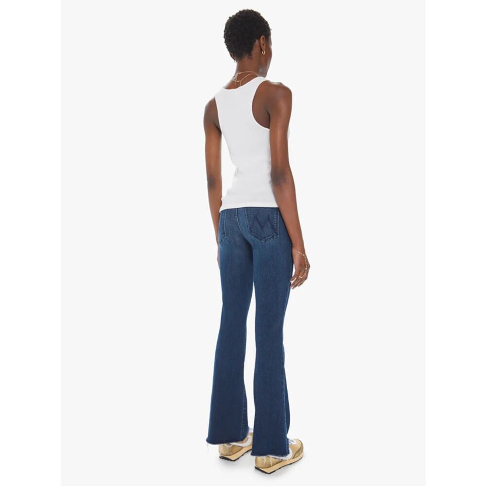 Mother The Weekender Fray Denim High Rise Flared Jeans Blue 30 - Picture 2 of 16